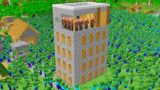 The Villager BUILD a SUPER HOUSE and are protected from the Zombie Apocalypse in Minecraft