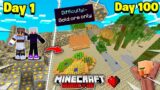 We Survive 100 Days In *Gold ore* Only World In Minecraft Hardcore