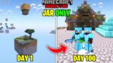 We Survived 100 Days On JAR Only World In Minecraft Hardcore | LordN Gaming