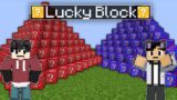 Wetzkie vs Raizu LUCKY BLOCK PYRAMID RACE in Minecraft!