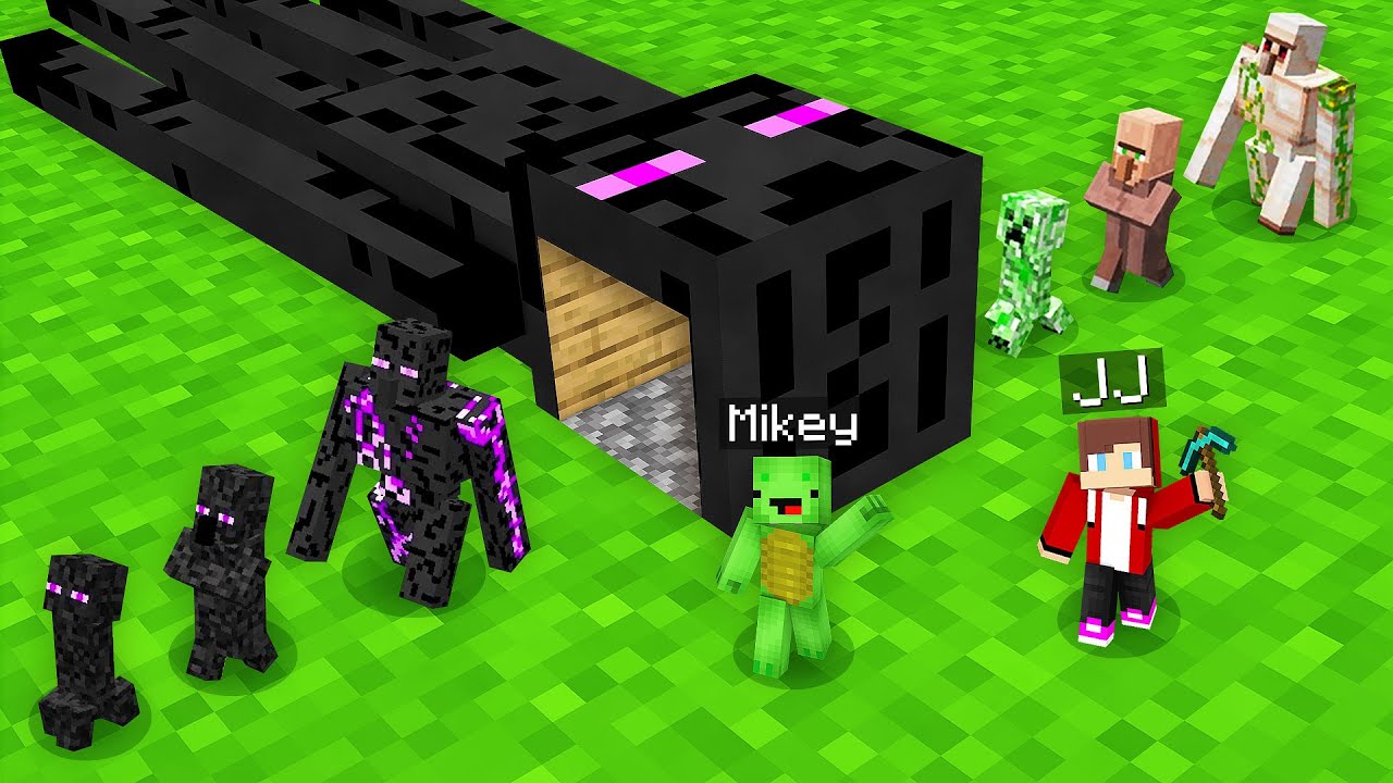 Why Did Mikey And Jj Transform Mobs Into Enderman In Minecraft Maizen Minecraft Videos