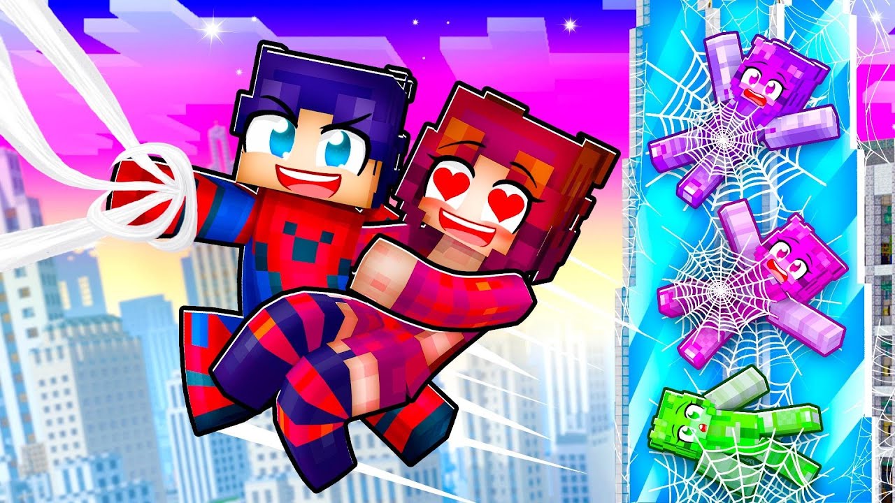 Andy Becomes SPIDERMAN In Minecraft! - Minecraft videos