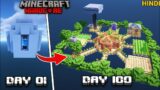 I Survived 100 Days on Single Igloo Only World in Minecraft Hardcore (hindi)