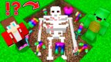JJ AND MIKEY FOUND THE CORPSE OF A RAINBOW GOLEM in Minecraft ! SECRET DEAD GOLEM !