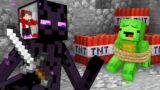 JJ Control Enderman MIND to KIDNAP Mikey in Minecraft (Maizen)