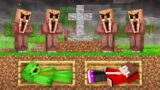 JJ and Mikey Buried Alive in BLOOD RAIN in Minecraft – Maizen