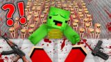 JJ and Mikey Escape from SCARY VILLAGERS ARMY Apocalypse in Minecraft – Maizen