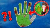 JJ and Mikey Found Scary HAND PRINT Island in BLOOD OCEAN – Maizen Parody Video in Minecraft