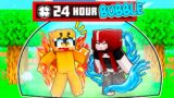 MY BULLY GIRLFRIEND Locked ME Inside A ELEMENTAL Bubble For 24 Hours… (Minecraft)