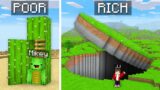 Mikey POOR Secret Base vs JJ RICH Secret House Battle in Minecraft – Maizen