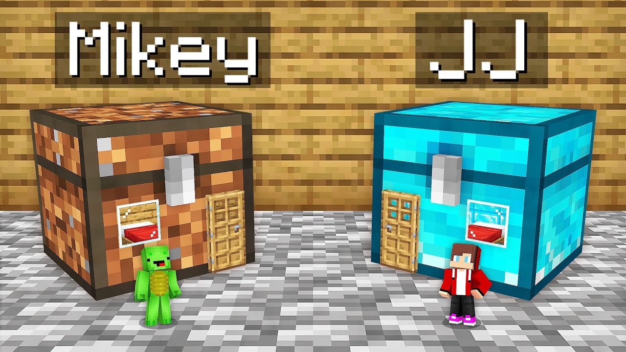 Mikey Poor Vs Jj Rich House Inside Chest Survival Battle In Minecraft Maizen Minecraft Videos 9950