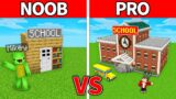 Mikey & JJ – NOOB vs PRO : School Build Challenge in Minecraft (Maizen)