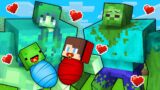 Mikey and JJ Joined The MUTANT ZOMBIE FAMILY in Minecraft! (Maizen)