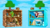 Mikey vs JJ Skyblock House Survival Battle in Minecraft (Maizen)