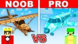 NOOB vs PRO: JET AIRPLANE Build Challenge in Minecraft