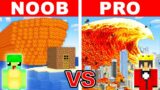NOOB vs PRO: LAVA TSUNAMI HOUSE BUILD CHALLENGE in Minecraft!