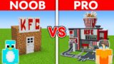 NOOB vs PRO: MODERN KFC HOUSE BUILD CHALLENGE in Minecraft