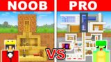 NOOB vs PRO: MODERN UNDERGROUND HOUSE Build Challenge in Minecraft