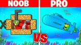 NOOB vs PRO: SUBMARINE HOUSE Build Challenge in Minecraft