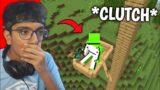 REACTING TO INSANE CLUTCHES IN MINECRAFT!!
