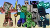 Titan Zombie Pigman vs All Titan mobs in Minecraft – Minecraft Mob Battle
