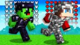 BEDROCK Armor Speedrunner vs OBSIDIAN Armor Hunter : JJ vs Mikey in Minecraft Maizen!