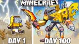 I Survived 100 Days as the LAST TITAN in Minecraft!