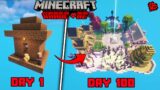 I Survived 100 Days on Single Dirt House Only World in Minecraft (Hindi)