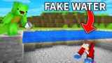JJ Use FAKE WATER To Prank Mikey in Minecraft (Maizen)