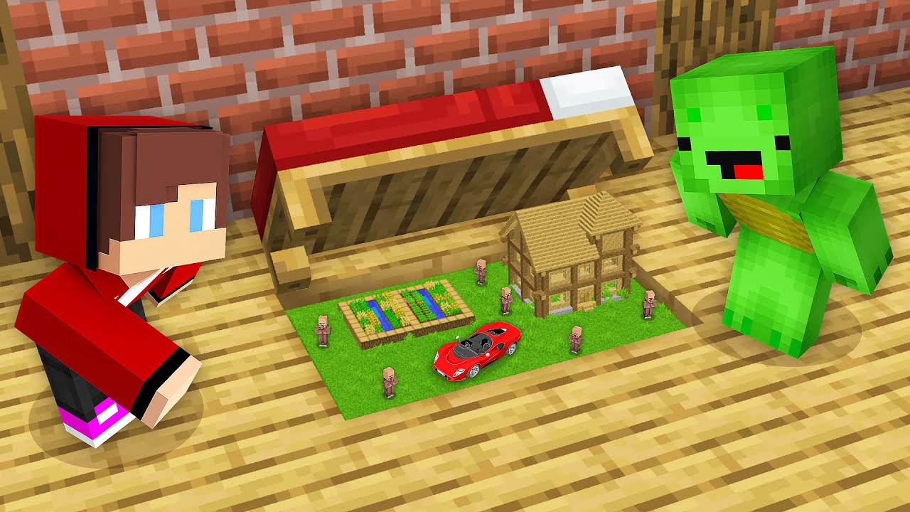 Jj And Mikey Found Secret Tiny House Under Bed In Minecraft Maizen Minecraft Videos 4048