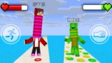 JJ and Mikey Play Long Neck Run Game – Maizen Minecraft Animation