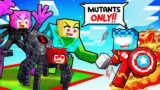 LOCKED ON ONE MUTANT FANGIRL ONLY CHUNK as a SUPERHERO in Minecraft!