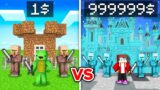 Mikey CHEAPEST Kingdom vs JJ RICH Kingdom Survival Battle in Minecraft Maizen