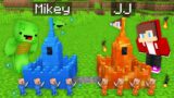 Mikey WATER vs JJ LAVA Tiny Castle Battle in Minecraft (Maizen)