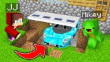 Mikey and JJ Found SECRET CAR UNDER HOUSE in Minecraft (Maizen)