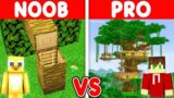Minecraft NOOB vs PRO: Jungle Tree House Build Challenge