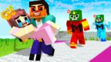 Monster School : Zombie x Squid Game SAVE PRINCESS CHALLENGE, BUT FIRE vs ICE – Minecraft Animation