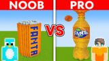 NOOB vs PRO: FANTA SODA HOUSE Build Challenge in Minecraft