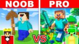 NOOB vs PRO: LEGO STATUE HOUSE Build Challenge in Minecraft