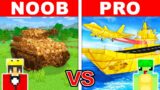 NOOB vs PRO: MILITARY VEHICLE HOUSE Build Challenge in Minecraft