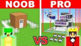 NOOB vs PRO: SAFEST SECURITY PRISON Build Challenge in Minecraft!