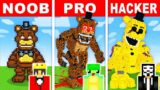 NOOB vs PRO: SCARY FNAF Build Challenge in Minecraft