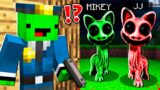 Why Creepy Smile Cat BECAME MIKEY and JJ and ATTACK VILLAGE ? – in Minecraft Maizen