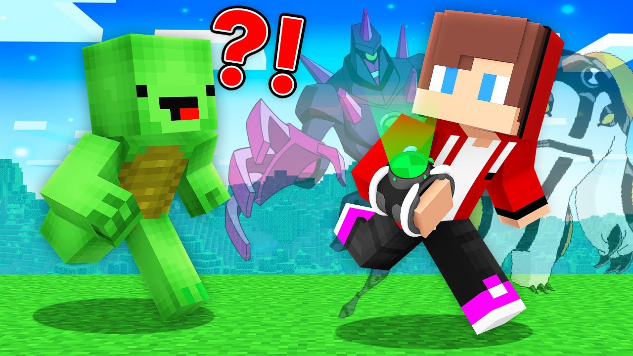 BEN 10 Speedrunner vs Hunter : JJ vs Mikey in Minecraft Maizen ...