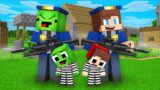 Baby Mikey & Baby JJ CRIMINALS Were Adopted By POLICEMEN in Minecraft (Maizen)