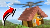 I Built a Working HELICOPTER HOUSE in Minecraft