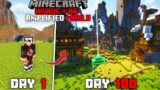 I Survived 100 Days in * Amplified * World on Minecraft Hardcore  !! ( HINDI 4k  )