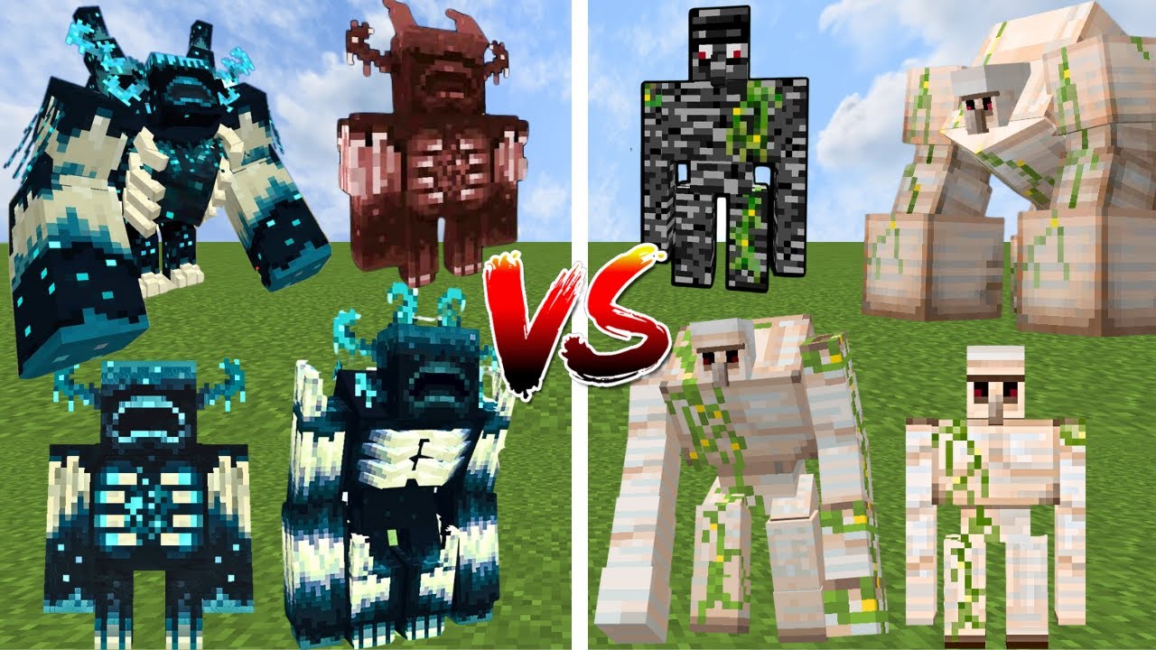 IRON GOLEM vs WARDEN AT EVERY AGE Minecraft Mob Battle Minecraft videos