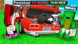 JJ and MIKEY hide TV WOMAN TEACHER for bad GRADES in TRUNK in Minecraft – Maizen