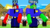 JJ and Mikey Become POLICE GOLEMS and Defend The Village in Minecraft !